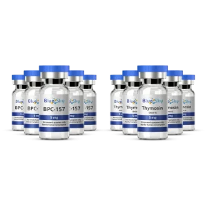 BPC-157 and TB-500 bundle: 5 vials of BPC-157 5mg and 5 vials of TB-500 5mg