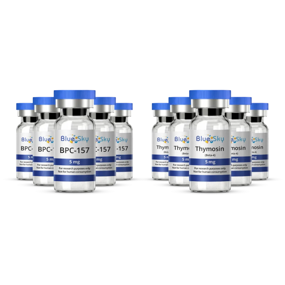 BPC-157 and TB-500 Bundle (5mg x5 Each) 1 BPC-157 and TB-500 bundle: 5 vials of BPC-157 5mg and 5 vials of TB-500 5mg