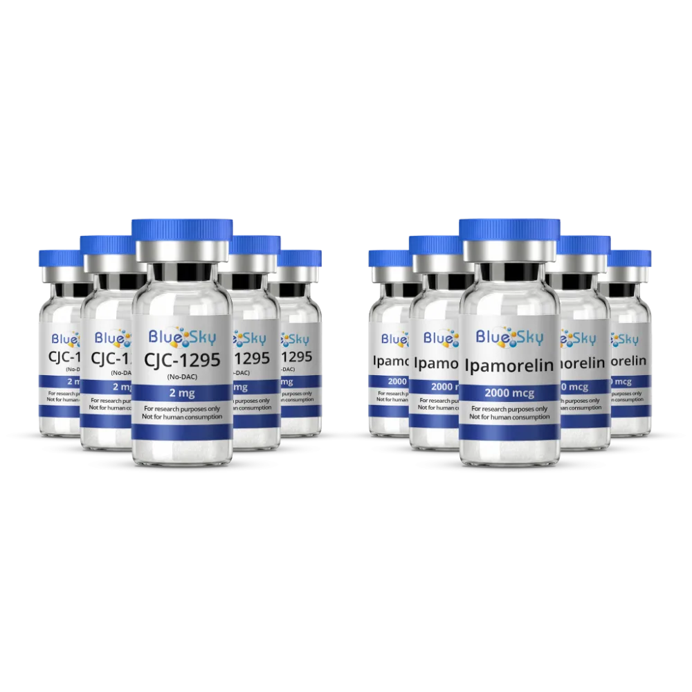 CJC-1295 DAC and Ipamorelin Bundle (2mg x5 Each) 1 CJC-1295 DAC and Ipamorelin bundle: 5 vials of CJC-1295 DAC 2mg and 5 vials of Ipamorelin 2mg