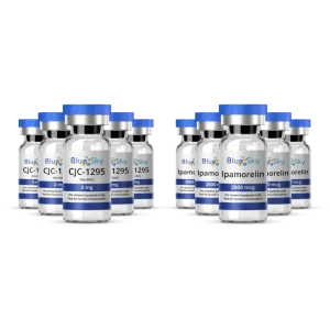 CJC-1295 No DAC and Ipamorelin bundle: 5 vials of CJC-1295 No DAC 2mg and 5 vials of Ipamorelin 2mg