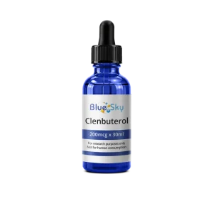 Clenbuterol liquid, 200mcg/mL in a 30mL dropper bottle from Blue Sky Peptide
