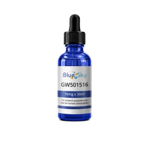 GW501516 Cardarine liquid, 10mg/mL in a 30mL dropper bottle from Blue Sky Peptide