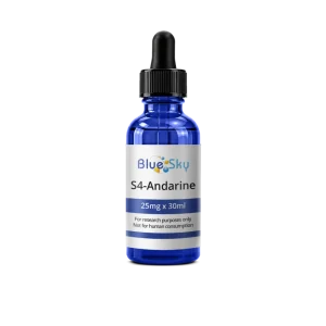 S4 Andarine liquid, 25mg/mL in a 30mL dropper bottle from Blue Sky Peptide